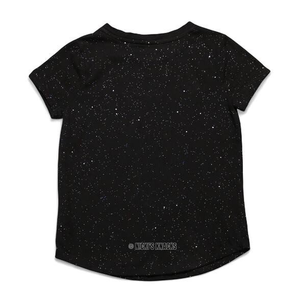 4/$20 - Cat & Jack Girls Short Sleeve Sparkly Black T-Shirt Size M 7/8 - Picture 4 of 7